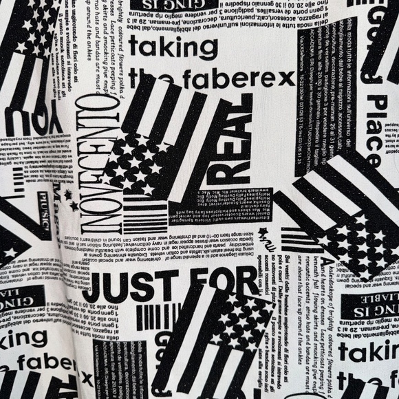 EUC Vintage Handmade Newspaper Print Shift Dress & Messenger Bag Size XL - Picture 6 of 14